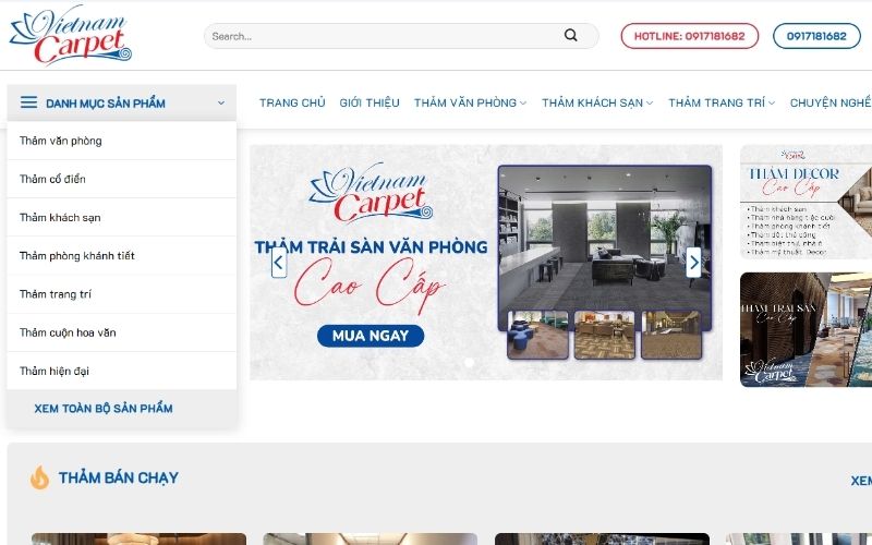 Thảm Van Phòng Việt Nam- đơn vị cung cấp thảm dẫn lỗi uy tín