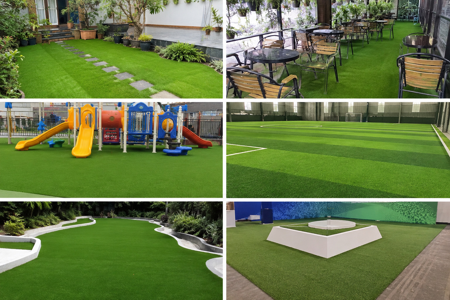 ứng dụng phổ biến của thảm cỏ nhân tạo