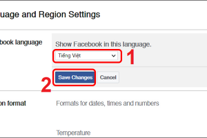 Cách cài đặt tiếng Việt cho Facebook trên máy tính đơn giản