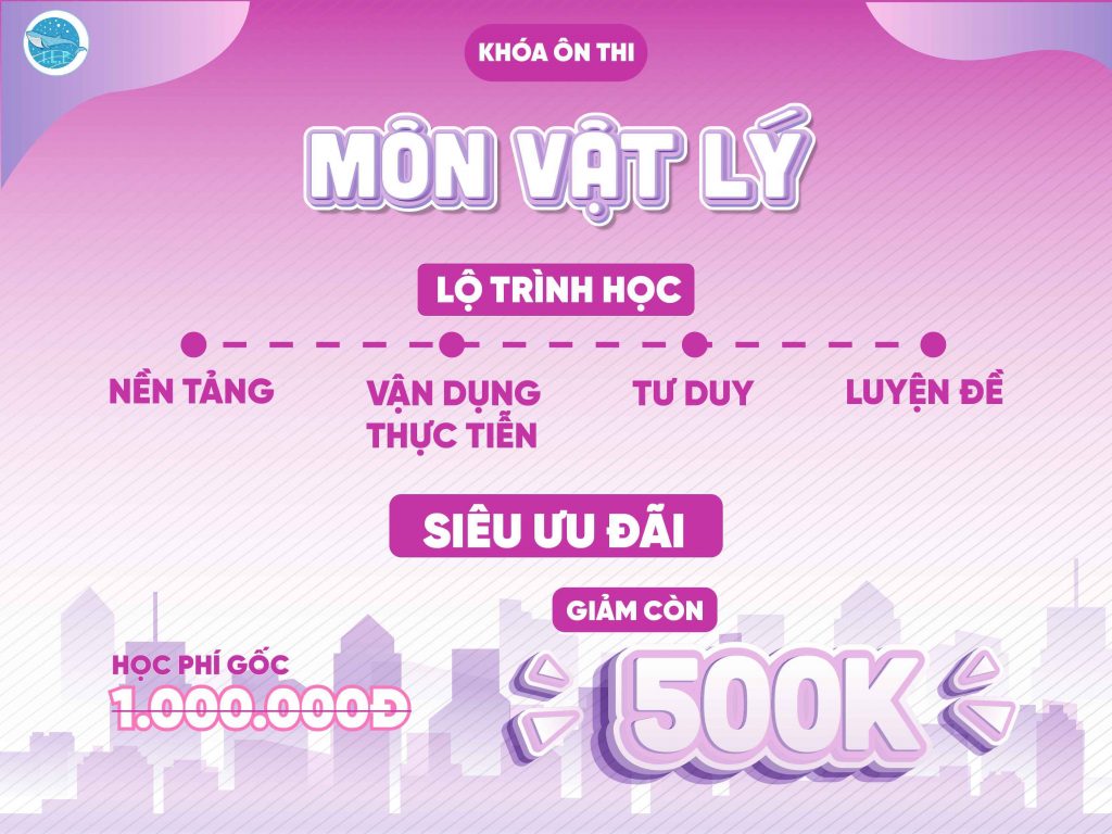 Khóa học chuyên đề môn Vật lý tại ILP Cá Voi Xanh